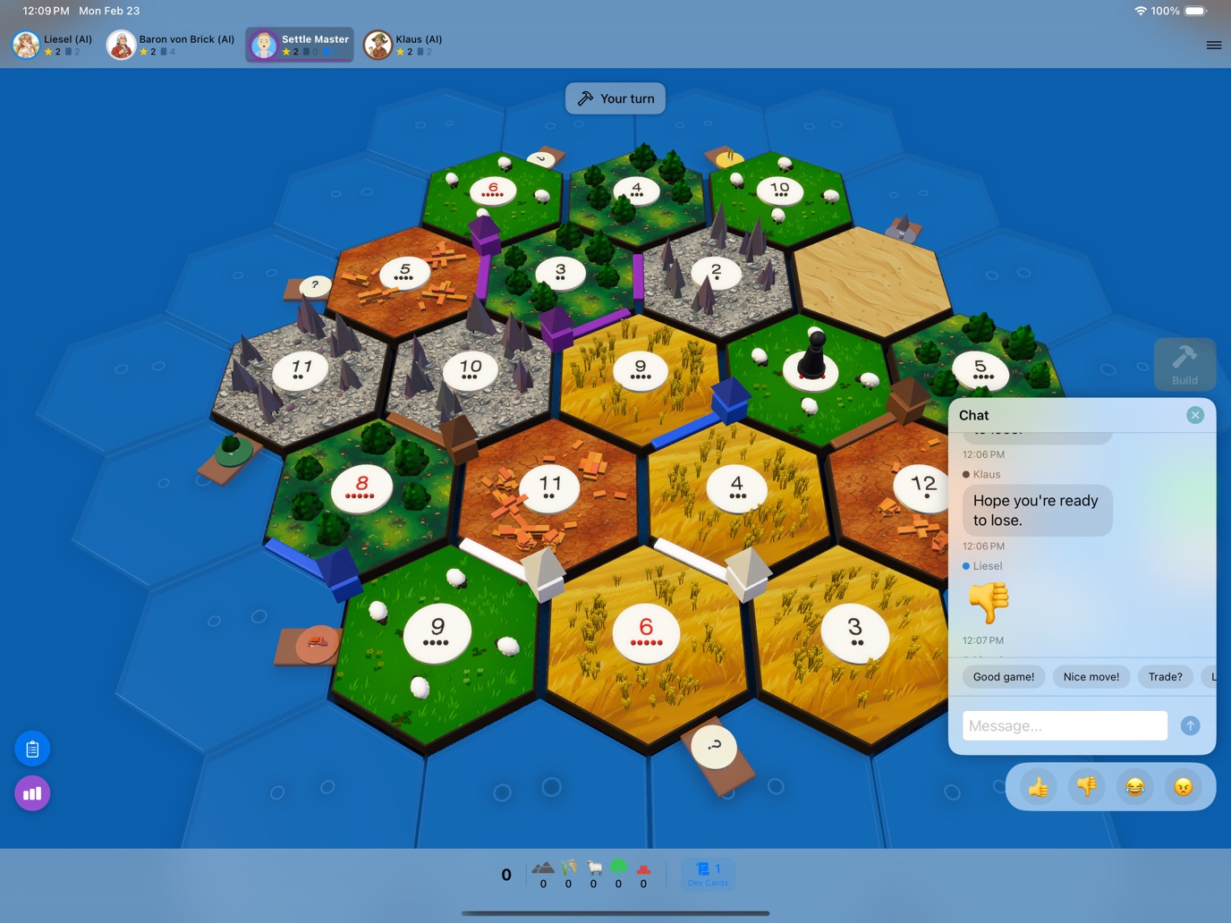 AI opponents with unique personalities